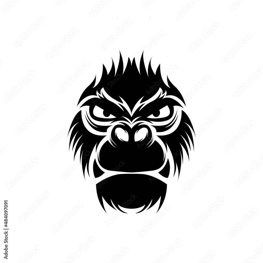 gorilla head vector image for e sport