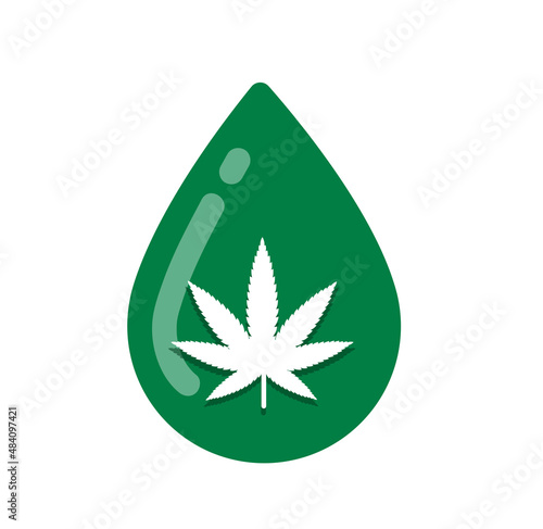 cannabis or marijuana water vector illustration