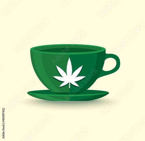 cannabis or marijuana water vector illustration