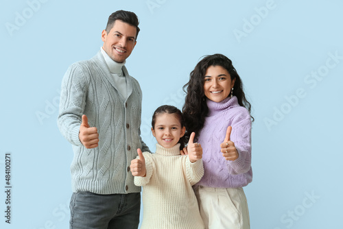 Little girl and her parents...
