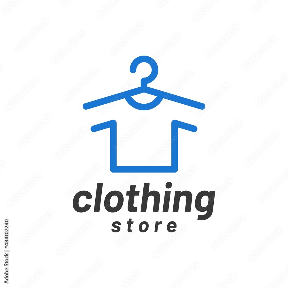 Clothing Store logo design vector, with Modern and Minimalist Outline style, for Clothes Shop, Clothing Brand, Laundry, Boutique, Apparel Fashion logo design Clothing Store logo design vector, with Modern and Minimalist Outline style, for Clothes Shop, Clothing Brand, Laundry, Boutique, Apparel Fashion logo design