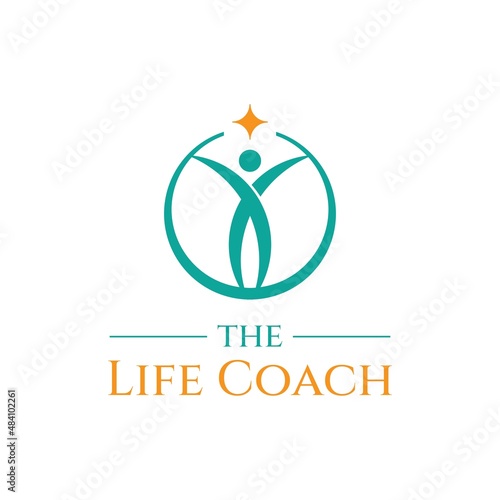 Life Coach logo design vector 
