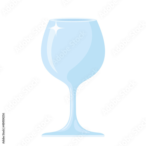 glass wine goblet Cartoon vector illustration isolated object