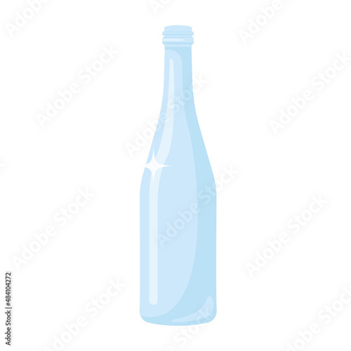 glass bottle Cartoon vector illustration isolated object