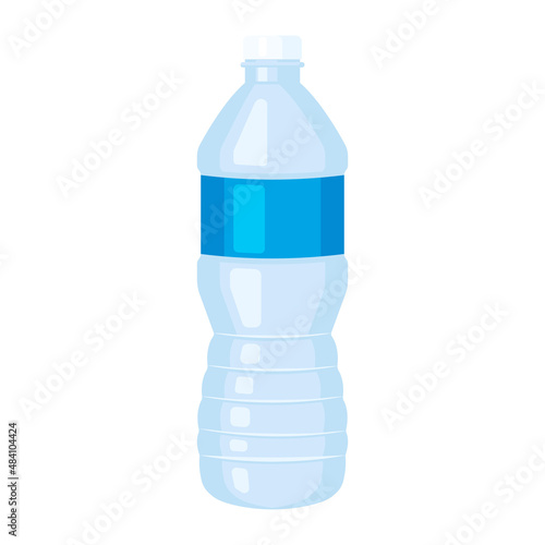water plastic bottle Cartoon vector illustration isolated object photo
