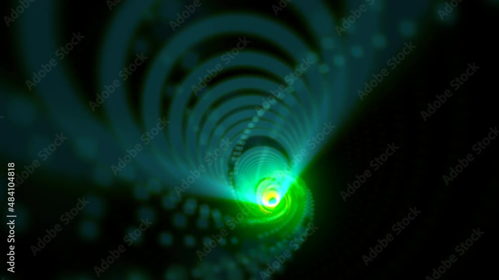 Neon green spiral dots, motion abstract business and corporate style background Neon green spiral dots, motion abstract business and corporate style background