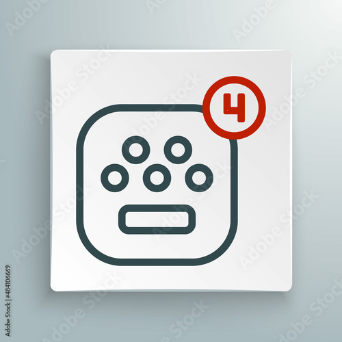 Line Taxi mobile app icon isolated on white background. Mobile application taxi. Colorful outline concept. Vector