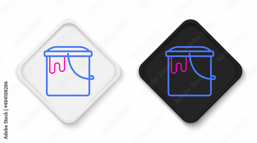 Line Paint bucket icon isolated on white background. Colorful outline concept. Vector Line Paint bucket icon isolated on white background. Colorful outline concept. Vector