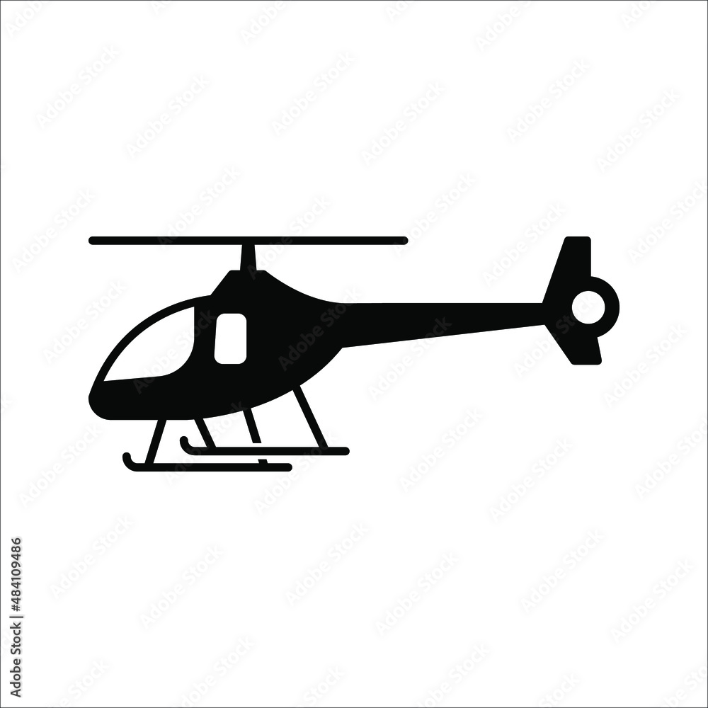 helicopter icon - From Transportation, Logistics and Machines icons on white background. eps 10