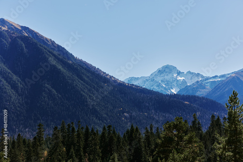 mountain blue sky sunny day nature landscape environment