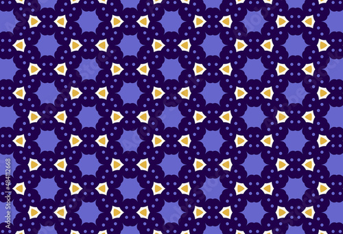 Colorful floral Abstract Geometric star violet background pattern 