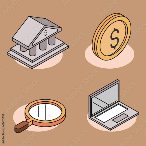 loans and scholarship icons