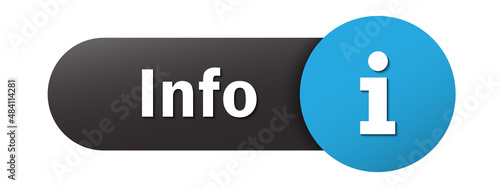 INFO black and blue vector web button