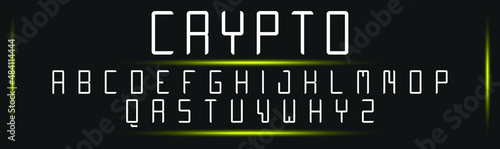 CRYPTO minimal creative Tech Letter Concept and Luxury vector typeface Logo Design.	