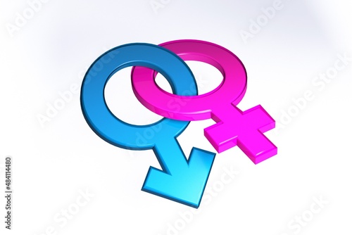 Gender Symbol marriage 3D