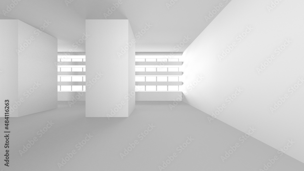Abstract White Architecture Design Concept Abstract White Architecture Design Concept