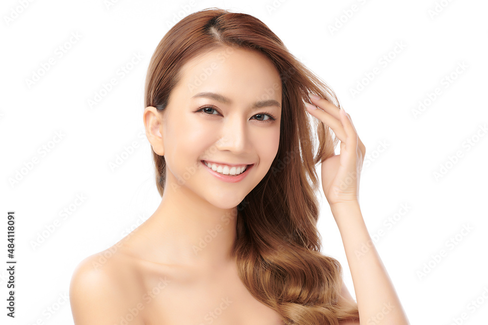 Beautiful young asian woman with clean fresh skin on white background, Face care, Facial treatment, Cosmetology, beauty and spa, Asian women portrait. Beautiful young asian woman with clean fresh skin on white background, Face care, Facial treatment, Cosmetology, beauty and spa, Asian women portrait.