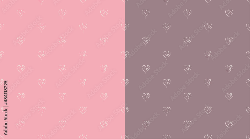 Hearts on pink and brown background. Seamless pattern.
Hearts on pink and brown background. Seamless pattern.