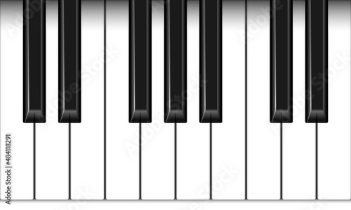 Piano keys. Musical instrument keyboard.