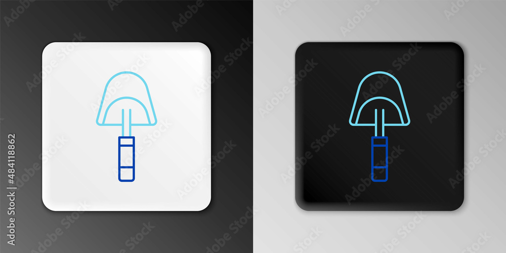 Line Spatula icon isolated on grey background. Kitchen spatula icon. BBQ spatula sign. Barbecue and grill tool. Colorful outline concept. Vector Line Spatula icon isolated on grey background. Kitchen spatula icon. BBQ spatula sign. Barbecue and grill tool. Colorful outline concept. Vector