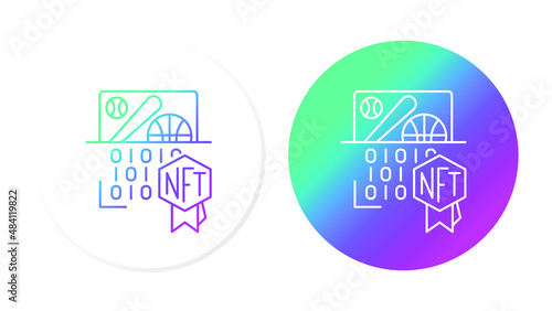 Sports cards. Gradient icons for web design