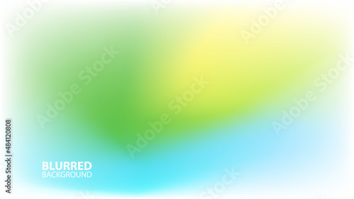 Spring theme blurred background with modern abstract light blurred color gradient. Smooth template for your graphic design. Vector illustration.	