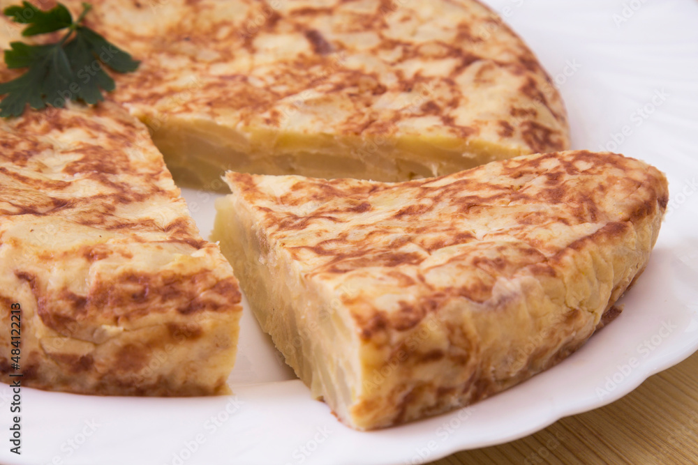 Omelet typical of Spanish cuisine Omelet typical of Spanish cuisine