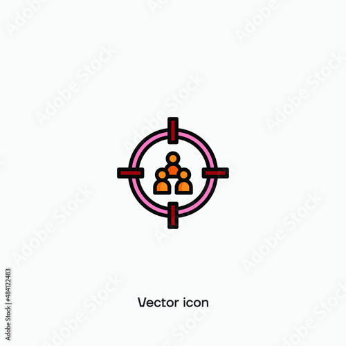 Targeting vector icon. Premium quality.