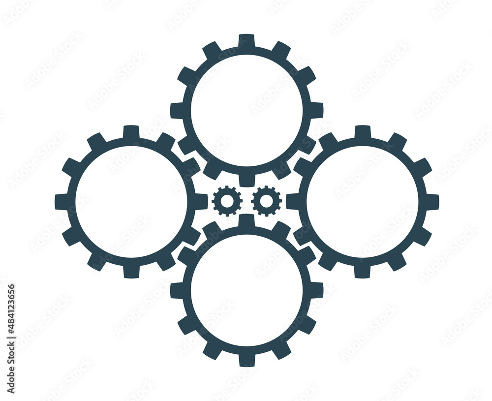 Vector illustrations, icons and logos. An empty template of gears. Vector illustrations, icons and logos. An empty template of gears.