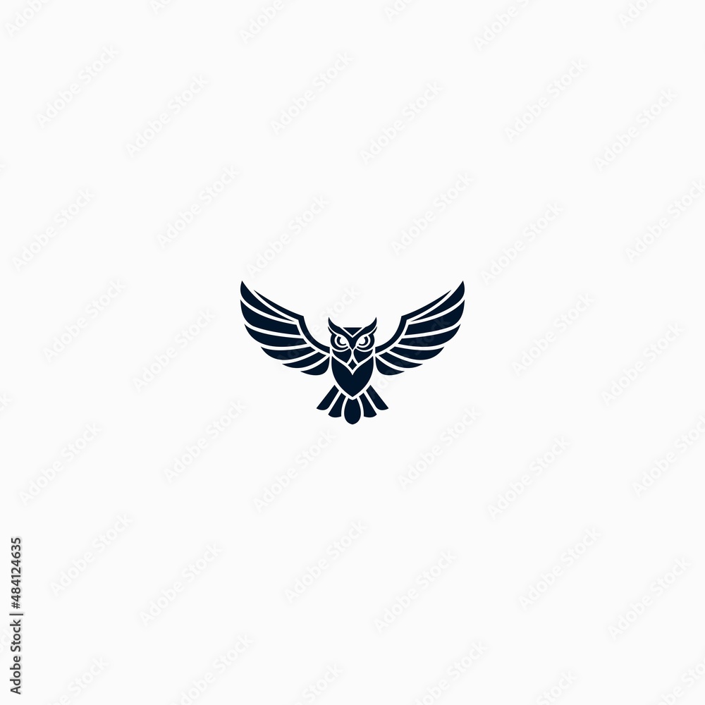 Obraz premium OWL LOGO DESIGN SIMPLE VECTOR 