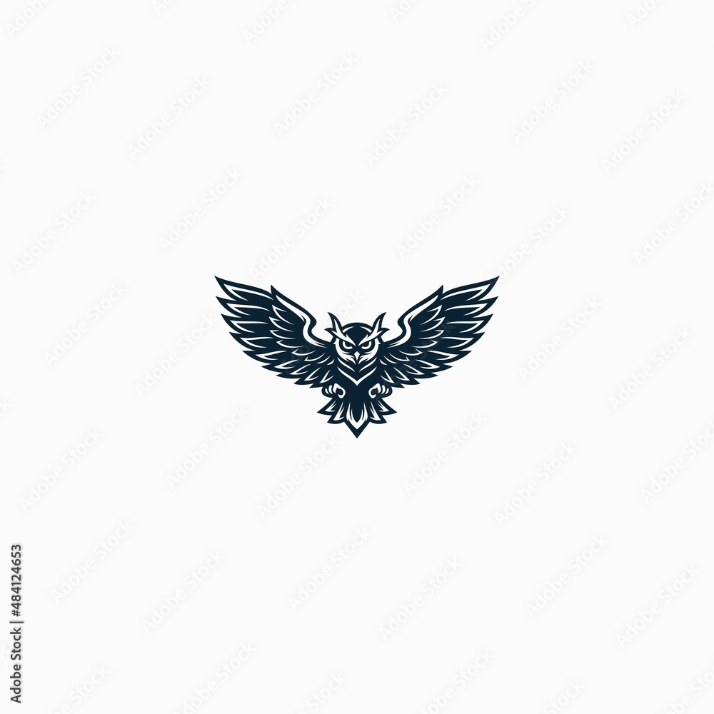 Obraz premium OWL LOGO DESIGN SIMPLE VECTOR 