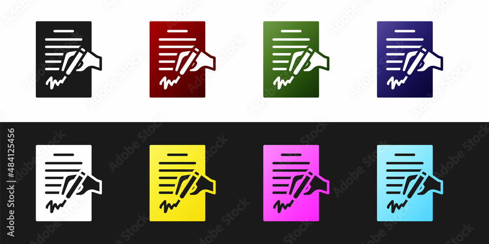 Set Petition icon isolated on black and white background. Vector Set Petition icon isolated on black and white background. Vector