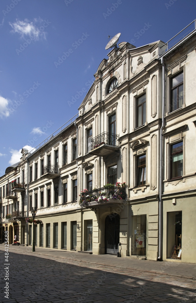 Old street in Kaunas. Lithuania