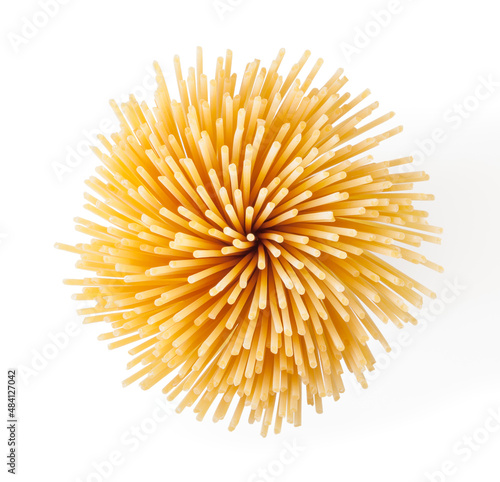 Obraz na płótnie Spaghetti isolated on white background with clipping path w salonie