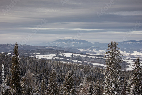 Mountain views in winter, snow and sun © serav