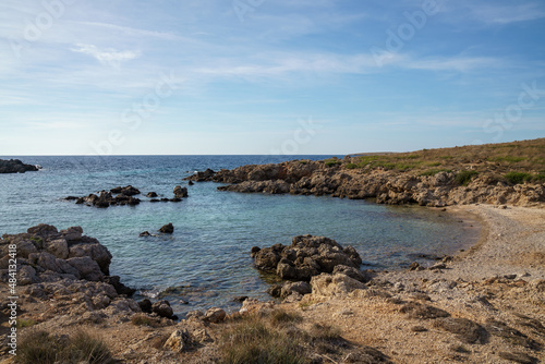 Cala Turqueta, Menorca. September 2021. Paradise beach on the island of Menorca. Perfect place to relax and enjoy nature in summer. © Xavi Lapuente