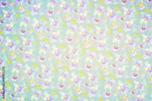 Light background for scrapbooking, packaging, cards, wrappers, congratulations. Floral retro wallpaper.