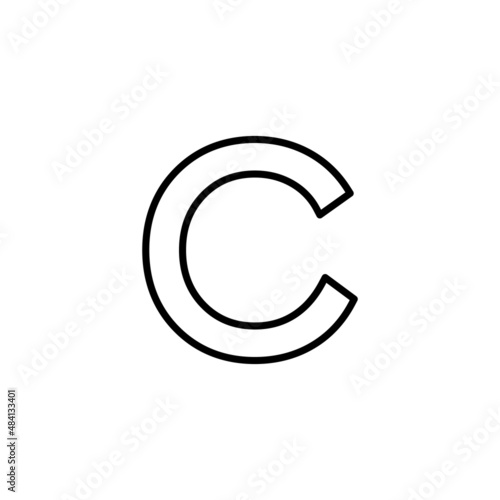Copyright icon. copyright sign and symbol