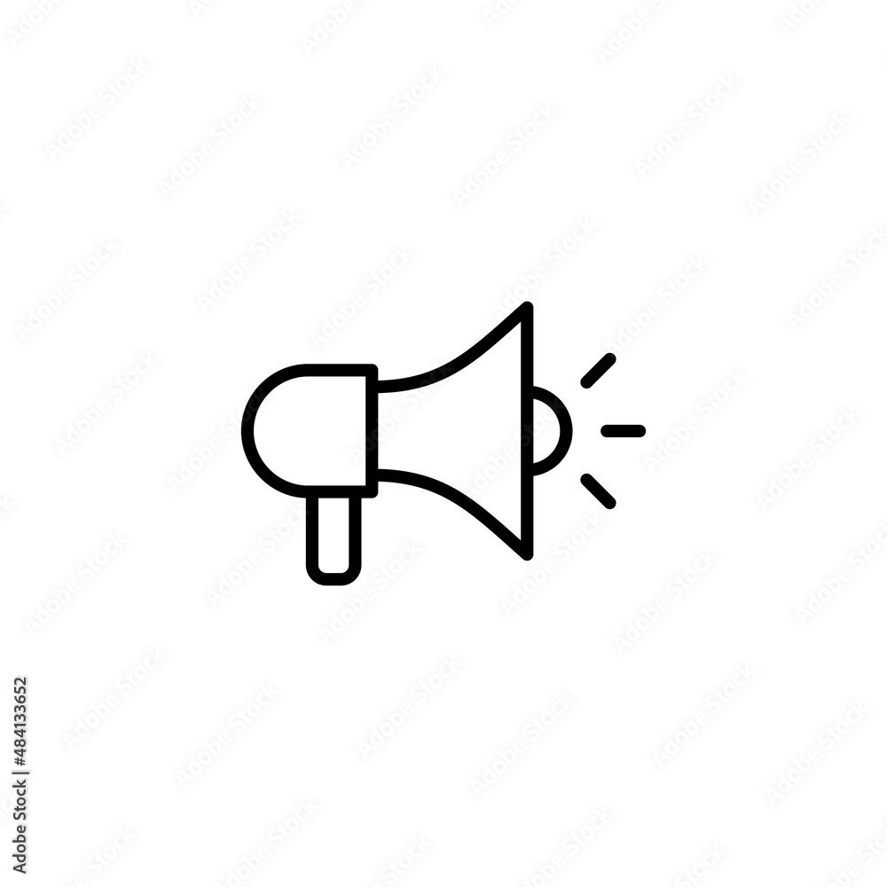 Megaphone icon. Loudspeaker sign and symbol