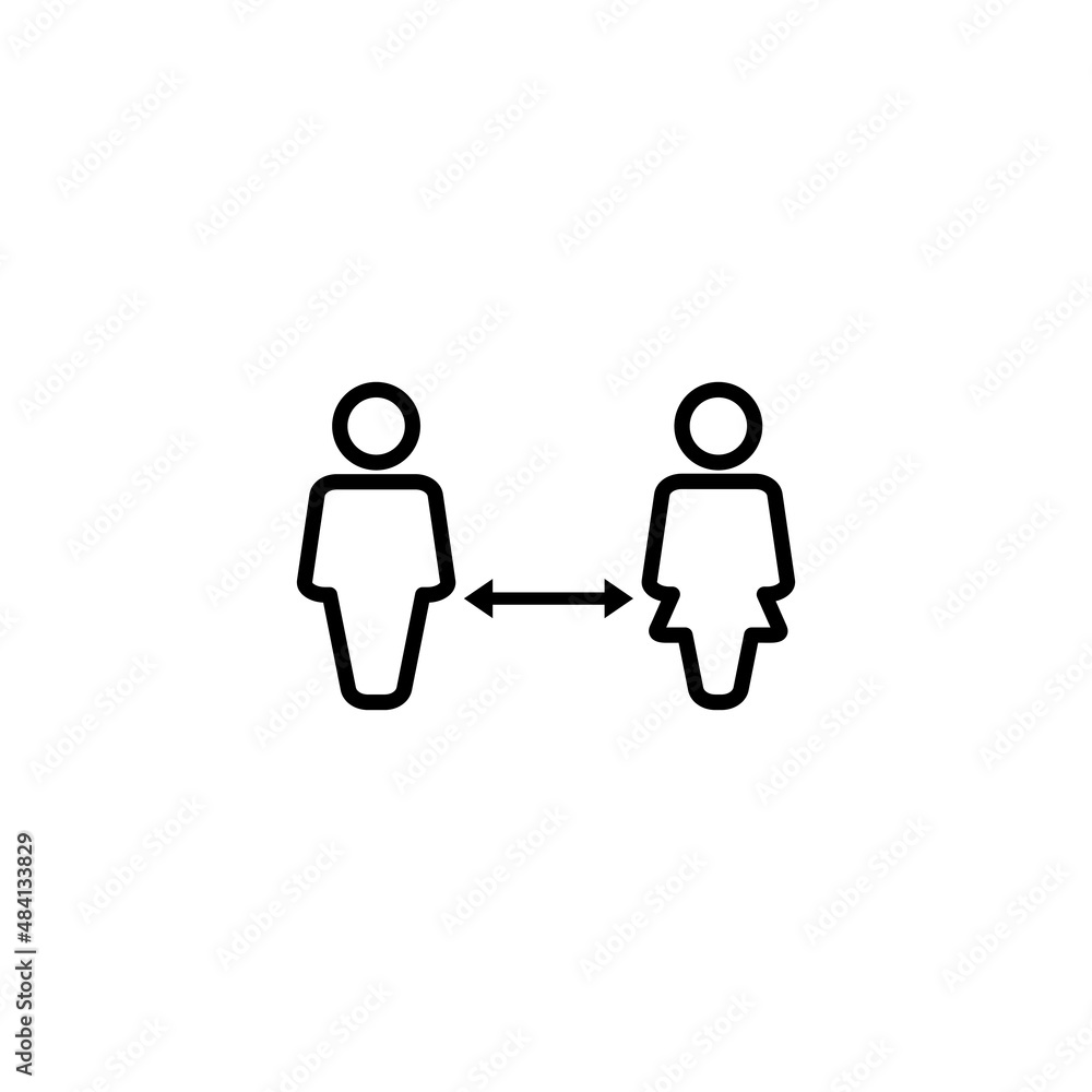 Social distancing. social distance sign and symbol. self quarantine sign Social distancing. social distance sign and symbol. self quarantine sign