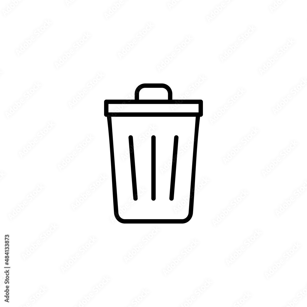 Trash icon. trash can icon. delete sign and symbol. Trash icon. trash can icon. delete sign and symbol.