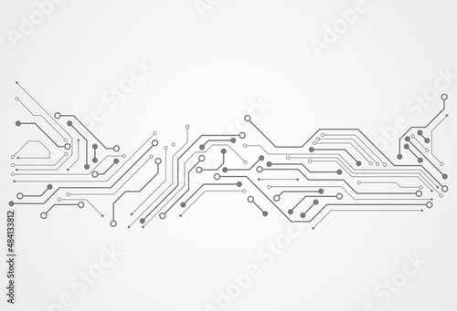 Abstract digital background with technology circuit board texture. Electronic motherboard illustration. Communication and engineering concept. Vector illustration