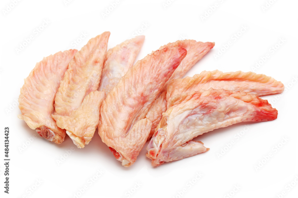 Raw chicken wings on White background Raw chicken wings on White background
