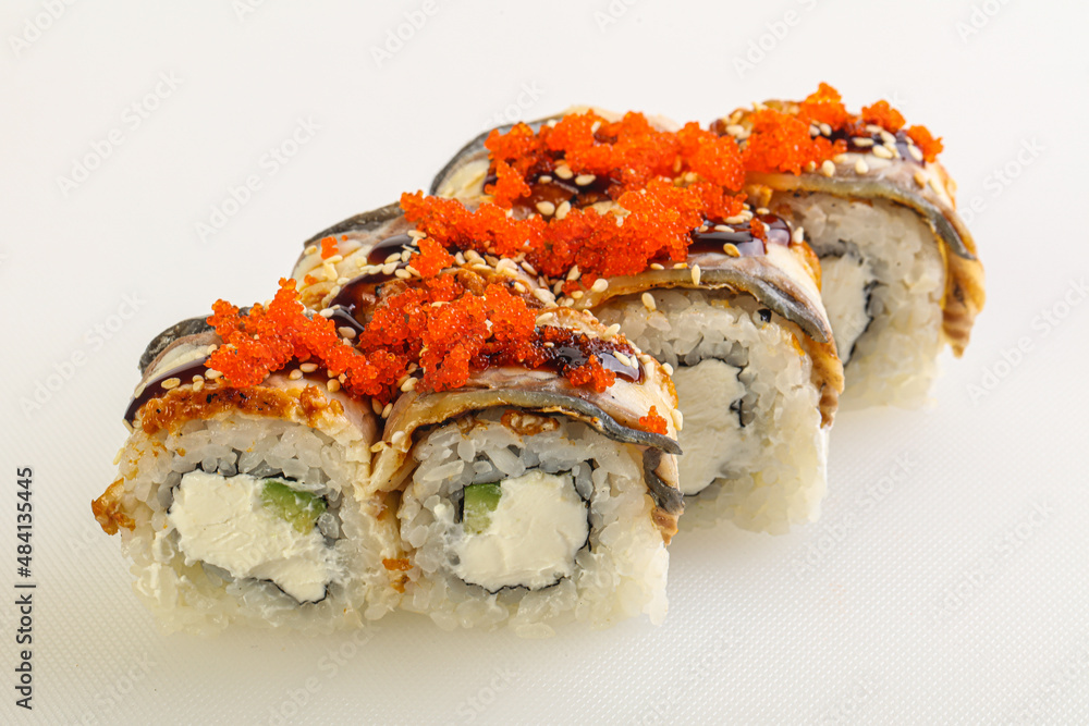 Japanese tradtional roll with eel Japanese tradtional roll with eel