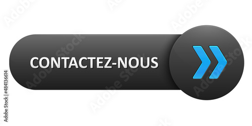 Bouton web vecteur noir et bleu CONTACTEZ-NOUS photo