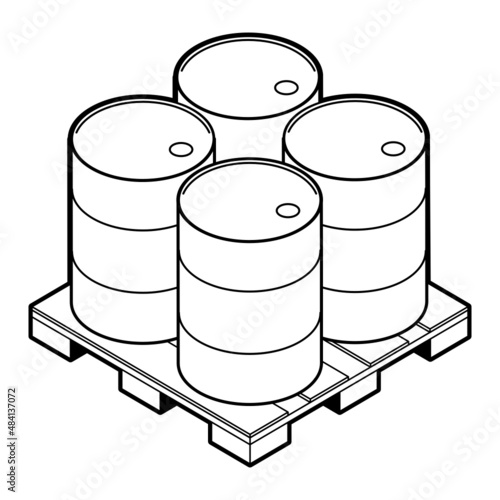 Barrels on a pallet