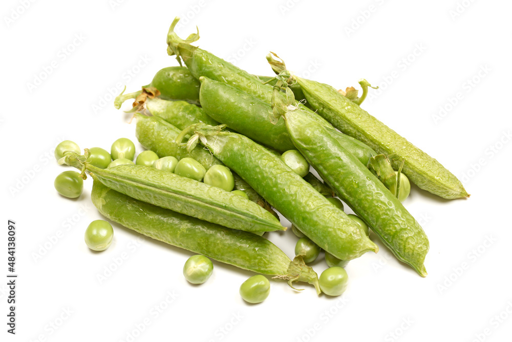 Fresh peas isolated on white background Fresh peas isolated on white background