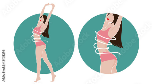 Woman silhouette measurement