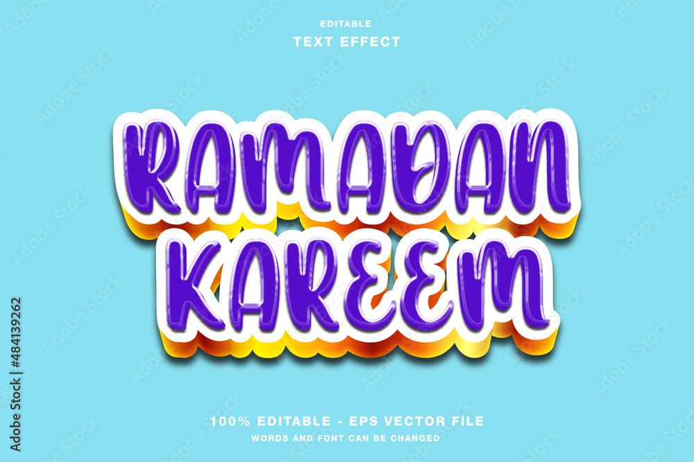 Ramadan Kareem 3D Editable Text Effect Ramadan Kareem 3D Editable Text Effect