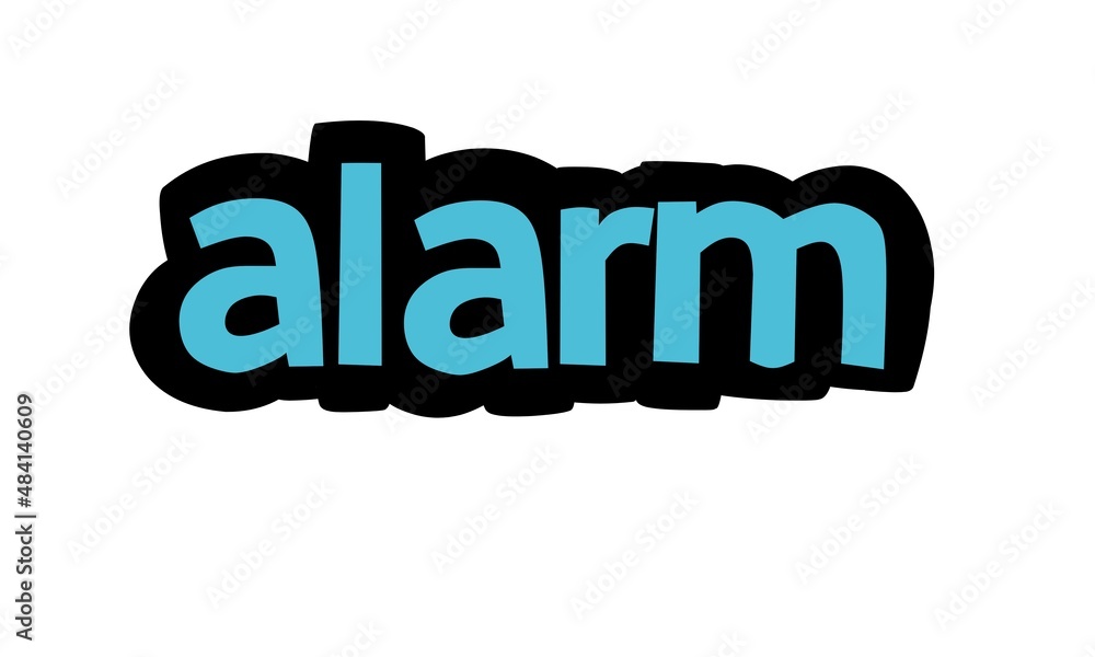 ALARM writing vector design on white background ALARM writing vector design on white background